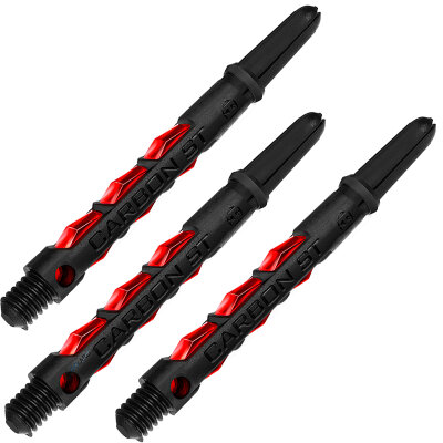 Harrows Dart Carbon ST Shaft Dartshaft mit Pyramid Ring M Mittel Rot