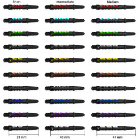 Harrows Dart Carbon ST Shaft Dartshaft mit Pyramid Ring S Kurz Grün