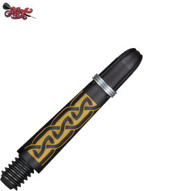 Shot Dart Shafts Koi Carbon mit Federring Helioknot Gold S Kurz