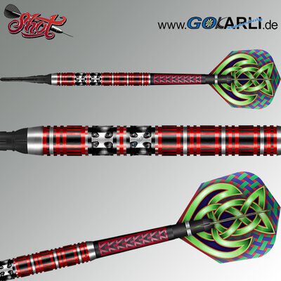 Shot Soft Darts Celt Claymore 90% Tungsten Softtip Darts Softdart 20 g