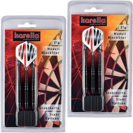 Karella Dart Dartboard Karella Master im Set inklusive 2 Satz Karella Steeldarts 21 g