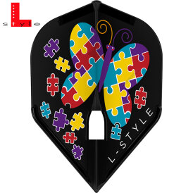 L-Style Design Champagne Dart Flights Fallon Sherrock V2 Dartflights Schwarz