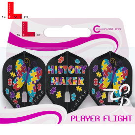 L-Style Design Champagne Dart Flights Fallon Sherrock V2 Dartflights Schwarz