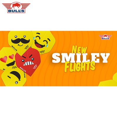 BULLS NL Dart Flight Smiley Flights Std. Dartflight Angry