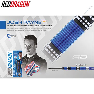Red Dragon Steel Darts Josh Payne The Maximum Original 90% Tungsten Steeltip Dart Steeldart 23 g