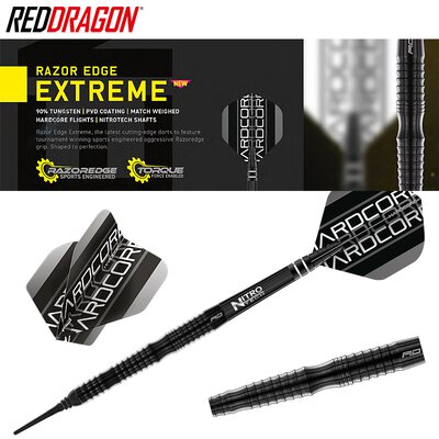 Red Dragon Soft Darts Razor Edge Extreme 90% Tungsten Softtip Dart Softdart 20 g