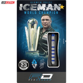 Red Dragon Steel Darts Gerwyn Price Iceman Challenger 90% Tungsten Steeltip Dart Steeldart 23 g