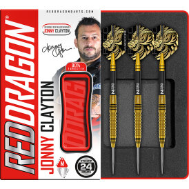 Red Dragon Steel Darts Jonny Clayton Gold 90% Tungsten Steeltip Dart Steeldart 24 g