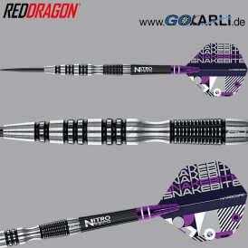 Red Dragon Steel Darts Peter Wright Snakebite Black Racer 90% Tungsten Steeltip Dart Steeldart 22 g