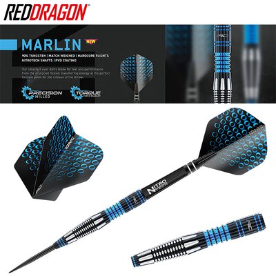 Red Dragon Steel Darts Marlin 90% Tungsten Steeltip Dart Steeldart 22 g