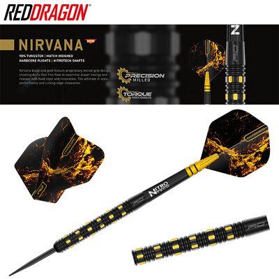 Red Dragon Steel Darts Nirvana 90% Tungsten Steeltip Dart Steeldart 23 g