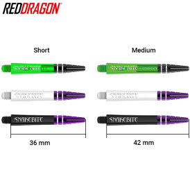 Red Dragon Dart Shaft Nitrotech Peter Wright Snakebite Dartshaft Grün / Schwarz M Mittel