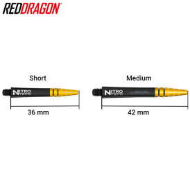 Red Dragon Nitrotech Dart Shaft Tour Specalist Dartshaft Schwarz Gold S Kurz