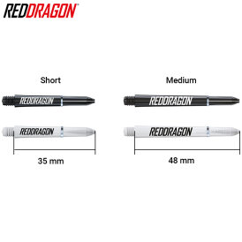 Red Dragon Dart Shaft Signature Logo Street Art Dartshaft Weiß M Mittel