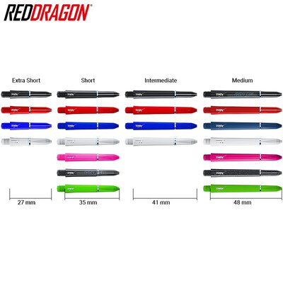 Red Dragon Dart Shaft TRX Nylon Dartshaft Schwarz IM Intermediate