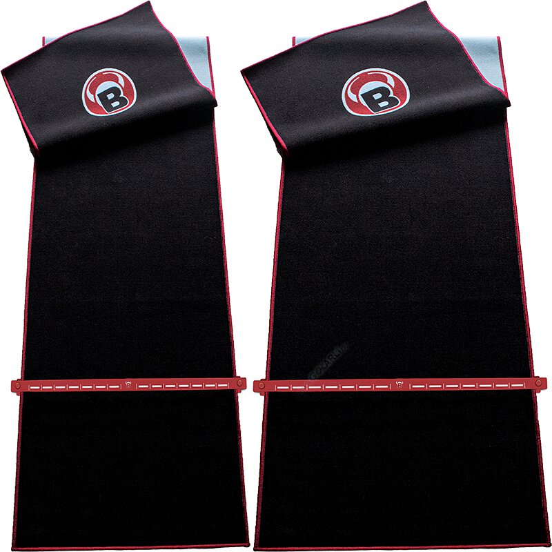 Dartmatte Bull`s Carpet Black-Black mit Holz Abwurflinie 95x300cm