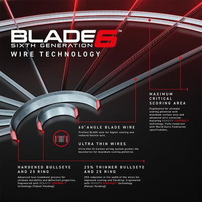 Winmau Blade 6 Dartscheibe Bristle Dart Board Dartboard Turnierboard Verpackung Beschdigt