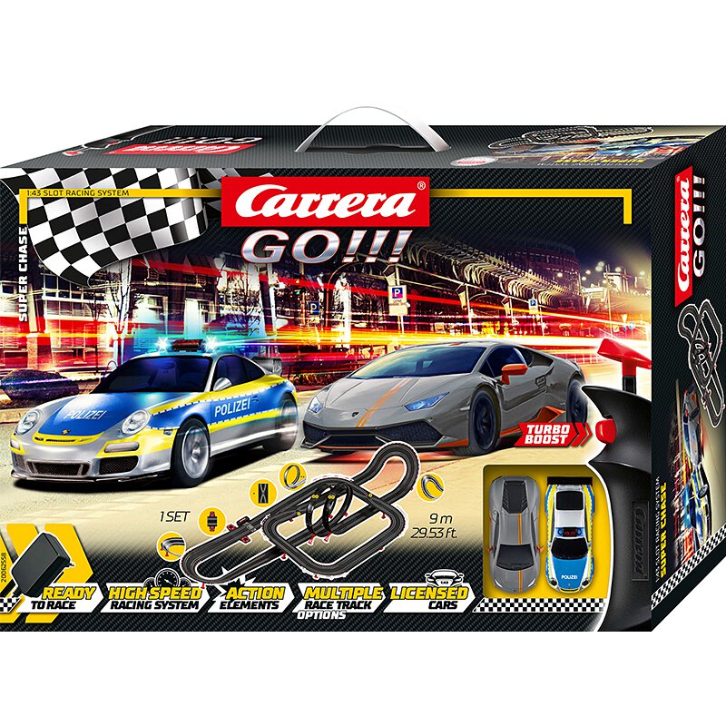 Carrera 62558 Go!!! Super Chase, Autorennbahn Grundpackung 1:43