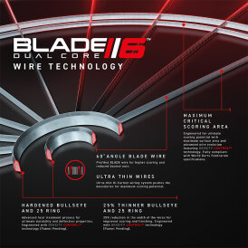 "Verpackung beschädigt" - Winmau Blade 6 Dual Core Dartscheibe Bristle Dart Board Dartboard Turnierboard