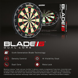 "Verpackung beschädigt" - Winmau Blade 6 Dual Core Dartscheibe Bristle Dart Board Dartboard Turnierboard