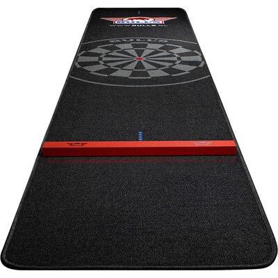 BULLS NL Dartmatte Dartteppich Carpet Mat 60 cm oder 65 cm  x 300 cm Black-Black mit Oche