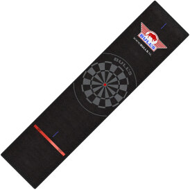BULLS NL Dartmatte Dartteppich Carpet Mat 60 cm oder 65 cm  x 300 cm Black-Black mit Oche