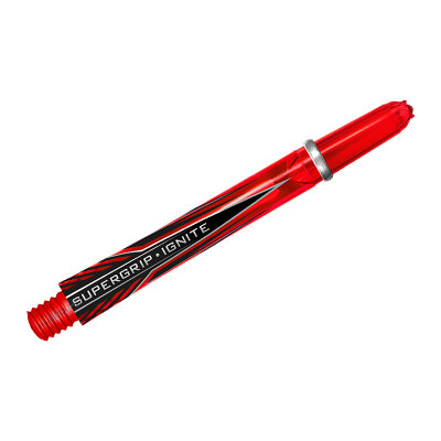 Harrows Dart Supergrip Ignite Shaft Dartshaft mit Ring 3er Set 9 Schäfte insgesamt M Mittel Rot