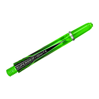 Harrows Dart Supergrip Ignite Shaft Dartshaft mit Ring 3er Set 9 Schäfte insgesamt M Mittel Grün