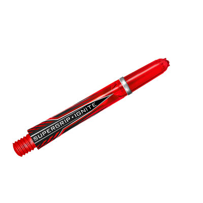 Harrows Dart Supergrip Ignite Shaft Dartshaft mit Ring 3er Set 9 Schäfte insgesamt IM Intermediate Rot
