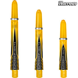 Harrows Dart Supergrip Ignite Shaft Dartshaft mit Ring 3er Set 9 Schäfte insgesamt IM Intermediate Gelb