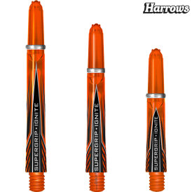 Harrows Dart Supergrip Ignite Shaft Dartshaft mit Ring 3er Set 9 Schäfte insgesamt IM Intermediate Orange