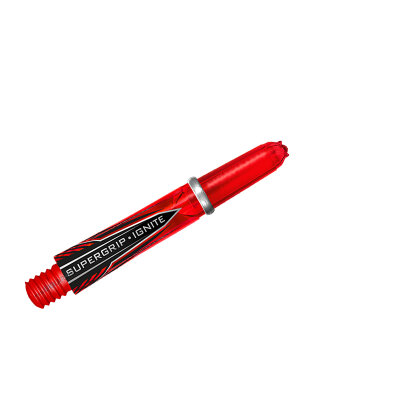 Harrows Dart Supergrip Ignite Shaft Dartshaft mit Ring 3er Set 9 Schäfte insgesamt S Kurz Rot