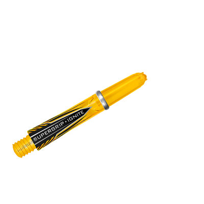 Harrows Dart Supergrip Ignite Shaft Dartshaft mit Ring 3er Set 9 Schäfte insgesamt S Kurz Gelb