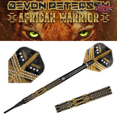 Shot Soft Darts Devon Petersen The Greatness African Warrior 90% Tungsten Softtip Darts Softdart