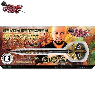 Shot Steel Darts Devon Petersen The Greatness African Warrior 90% Tungsten Steeltip Darts Steeldart 24 g