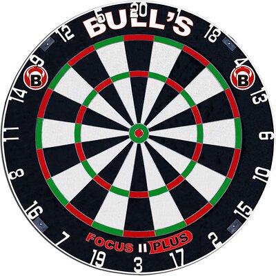 BULLS Focus II Plus Dartscheibe Turnier Bristle-Board Dartboard