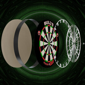 BULLS Focus II Plus Dartscheibe Turnier Bristle-Board Dartboard