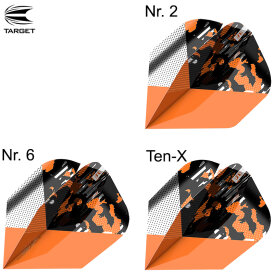 Target Dart Pro Ultra Raymond van Barneveld ICON Black & Orange Dart Flight Dartflights Design 2022 Nr.6 Flight