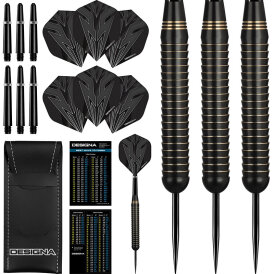 Designa Darts Steel Darts Mako Brass Black Steeltip Darts Steeldart 24 g