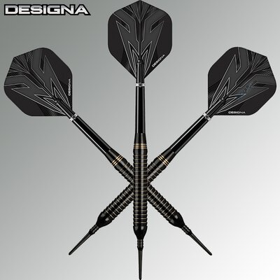 Designa Darts Soft Darts Mako Brass Black Softtip Darts Softdart