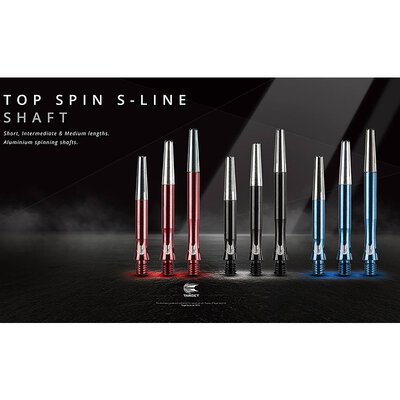 Target Dart Top Spin S-Line Shaft Aluminium Shaft M Mittel Schwarz