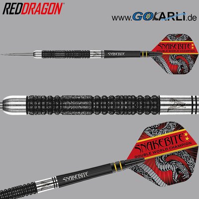 Red Dragon Steel Darts Peter Wright Double World Champion Special Edition Black 90% Tungsten Steeltip Dart Steeldart 24 g