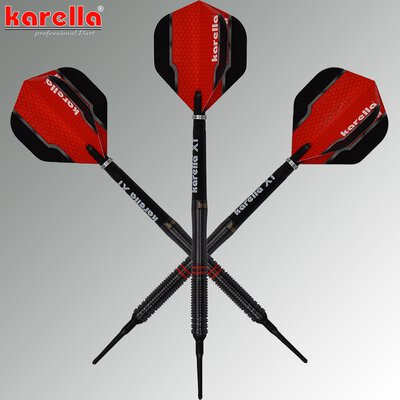 Karella Soft Darts Fighter schwarz 90% Tungsten Softtip Darts Softdart
