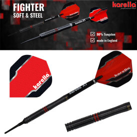 Karella Soft Darts Fighter schwarz 90% Tungsten Softtip Darts Softdart