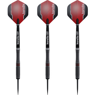 Karella Steel Darts Fighter schwarz 90% Tungsten Steeltip Darts Steeldart 24 g