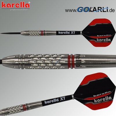 Karella Steel Darts Commander silber 90% Tungsten Steeltip Darts Steeldart 21 g