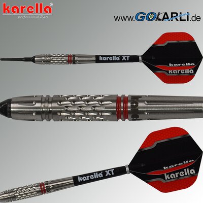 Karella Soft Darts Commander silber 90% Tungsten Softtip Darts Softdart 19 g