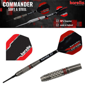 Karella Soft Darts Commander silber 90% Tungsten Softtip Darts Softdart 19 g