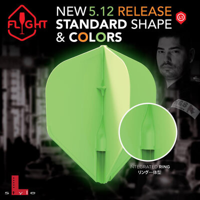 L-Style Champagne Dart Flights L1EZ Standard Neon Orange