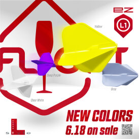 L-Style Champagne Dart Flights L1EZ Standard Grau